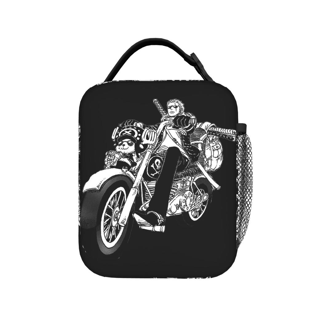 The Cheerful Pirate Flashing Signs Lunch Bag Anime One Piece Funny Lunch Box For Child Cooler Bag Thermal Tote Handbags