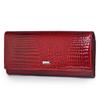 Genuine Leather Womens Wallet European Style Magnetic Closure Multi Function Card Holder Large Capacity Long Patent Leather Purse