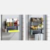 Wall Mounted Refrigerator Magnetic Shelf Folding Space Saving Seasoning Storage Organizer Large Capacity Spice Storage Rack