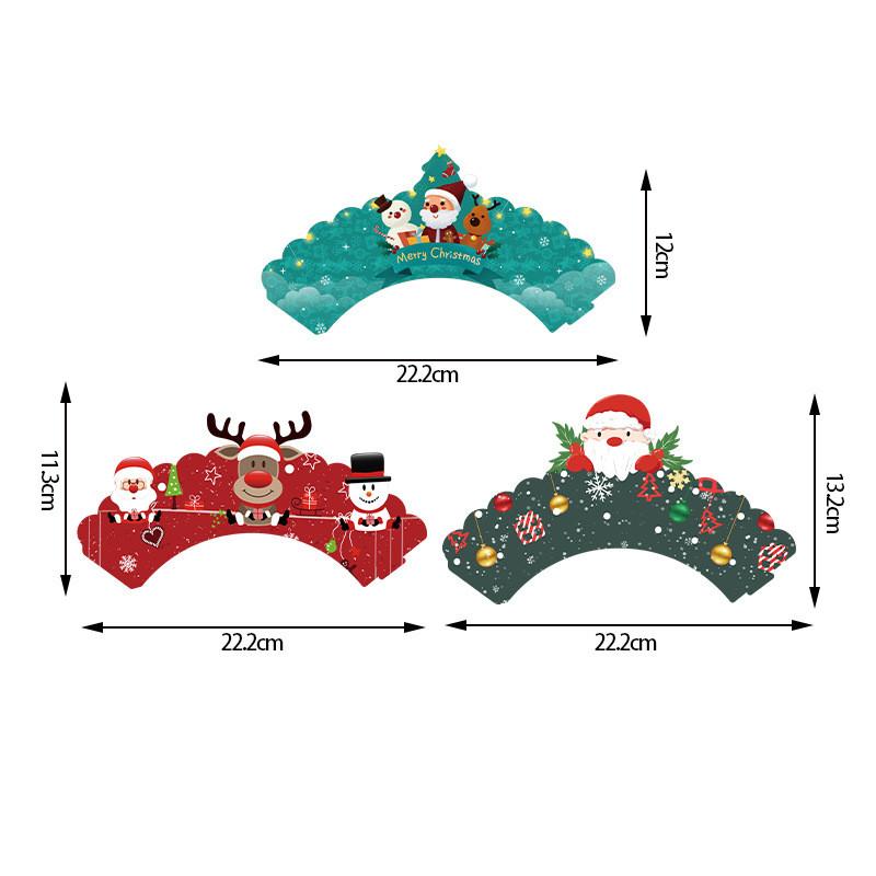 Christmas Decoration Cake Paper Flags Cards For Festive Party Celebration Prop