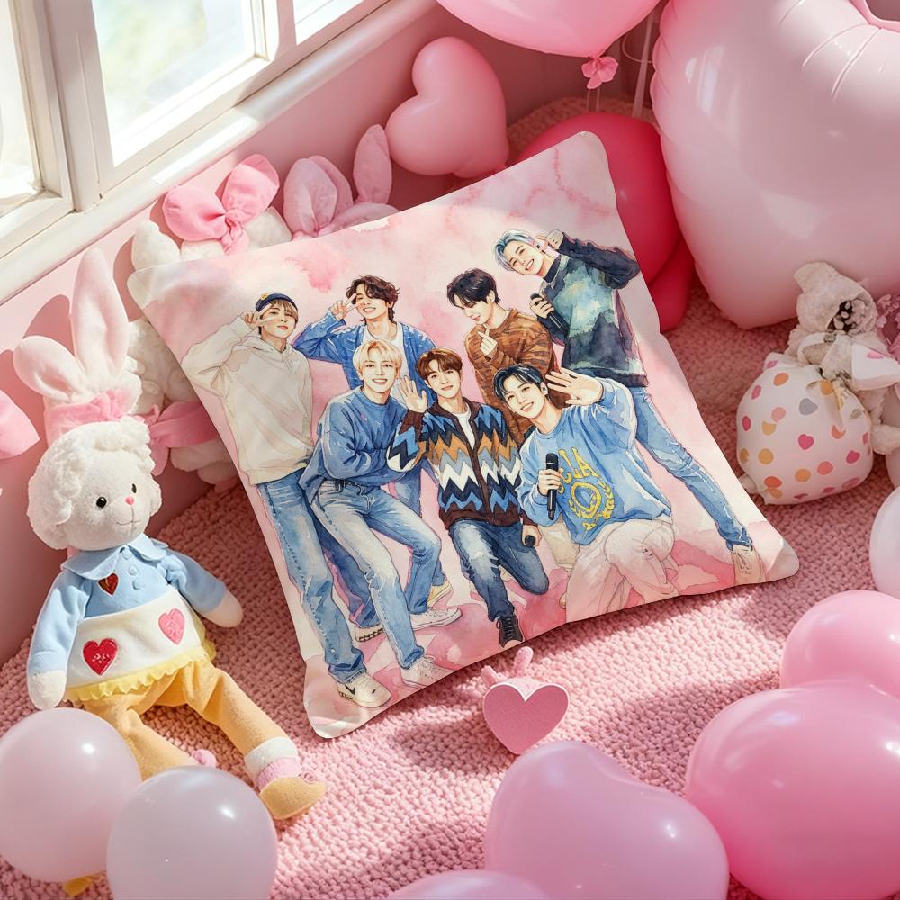 Kpop PPPPENTAGONSS Cushion Cover Pattern Printed Pillowcase for Living Room Sofa Cushion Cover Bedroom Decor