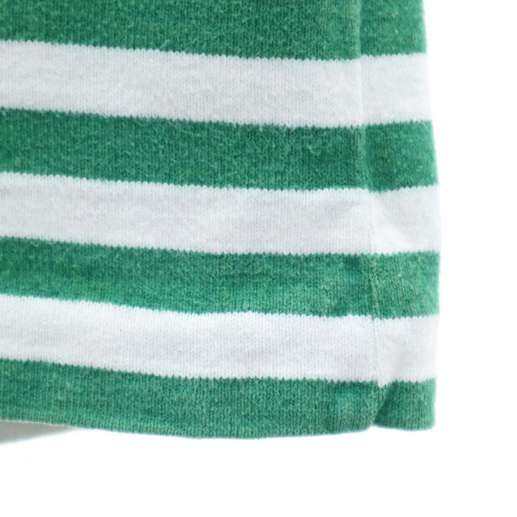 LANDS' END 80s vintage Border Pattern Long sleeve Lager shirt XL Men's Used