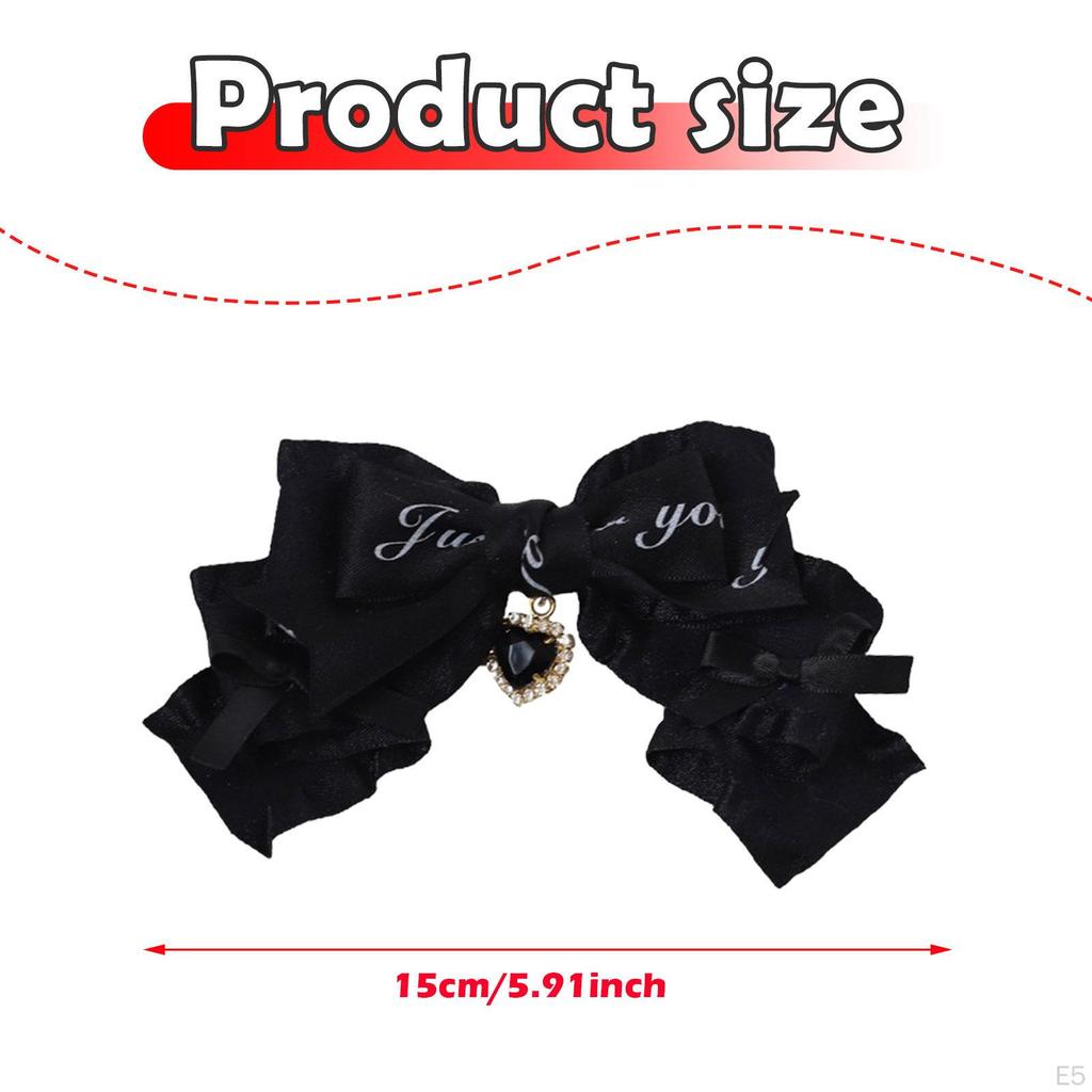 2PCS Lolita Bow Hair Clips Barrettes Cosplay Accessories Fashion Anime Gothic