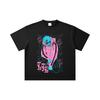 260 GSM Double Yarn 32 Count 100% Cotton Dandadan V17 Jiji Black Print Unisex Heavy Cotton T Shirt