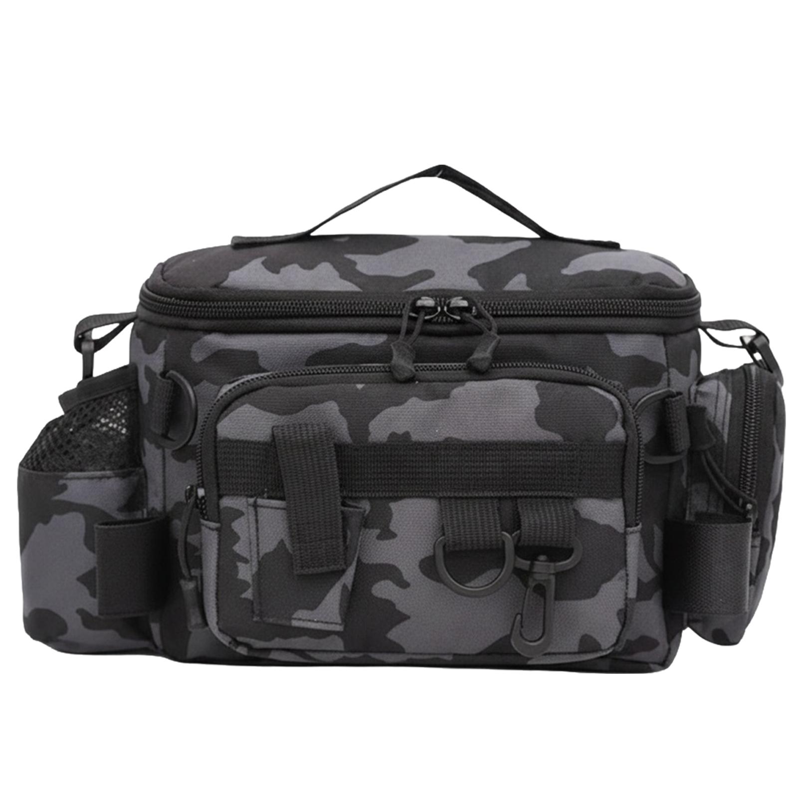 

Portable Fishing Gear Bag Water Resistant Portable Fishing Rod Holder Padded Shoulder Strap for Freshwater & Saltwater Fishing синій