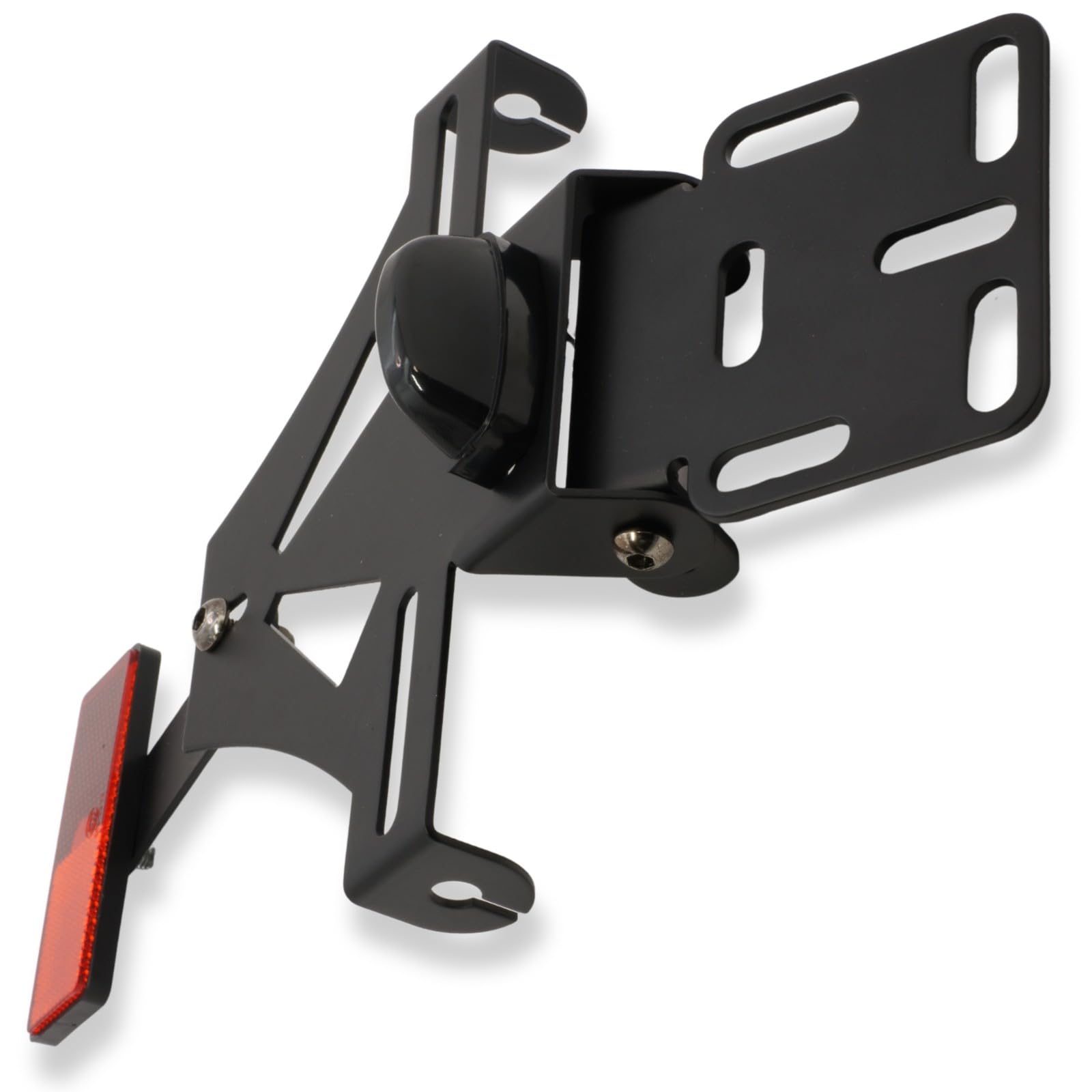 

UMikke Motorcycle Fenderless Kit, Universal LED License Plate Light, Reflector, For Turn Signals, With Hole, Custom Parts, Stay Bracket, Black Full set чёрный