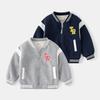 Baseball Uniform Outwear Spring and Autumn Boy's Zipper Shirt Sweatshirt Thickened Korean Style Children's Clothing Baby Boys' Letter Clothes