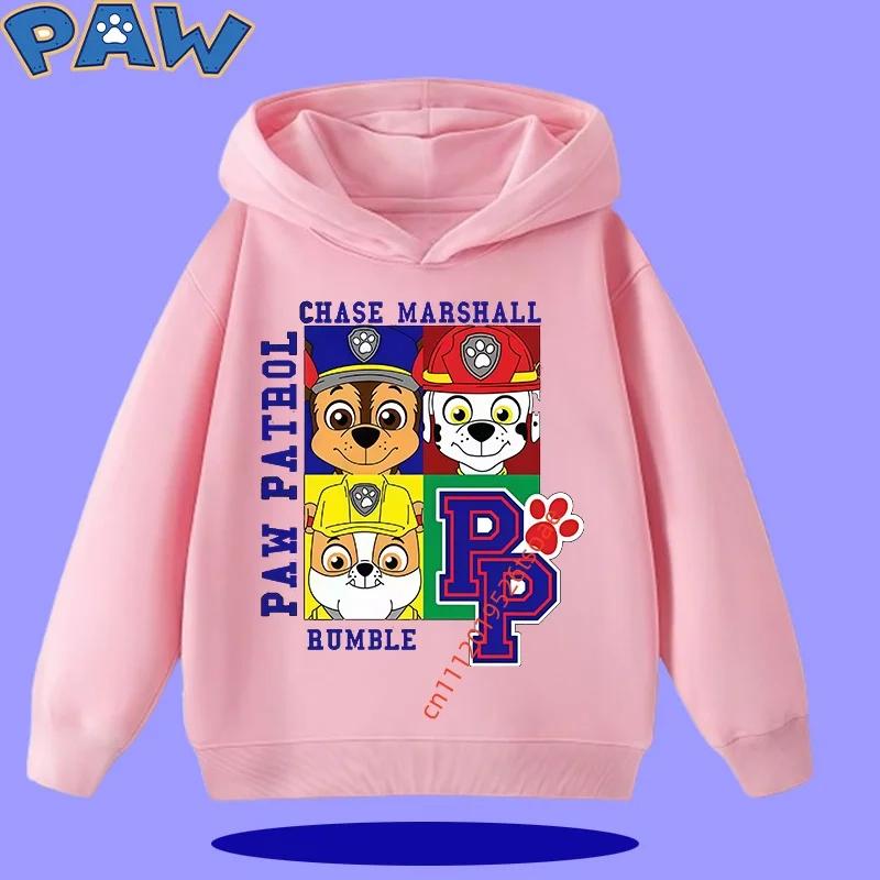 PAW Patrol 2026 Kids Hooded Sweatshirt for Autumn/Winter Long Sleeve 2026 New Style Boys' and Girls' Cartoon Print Sweater