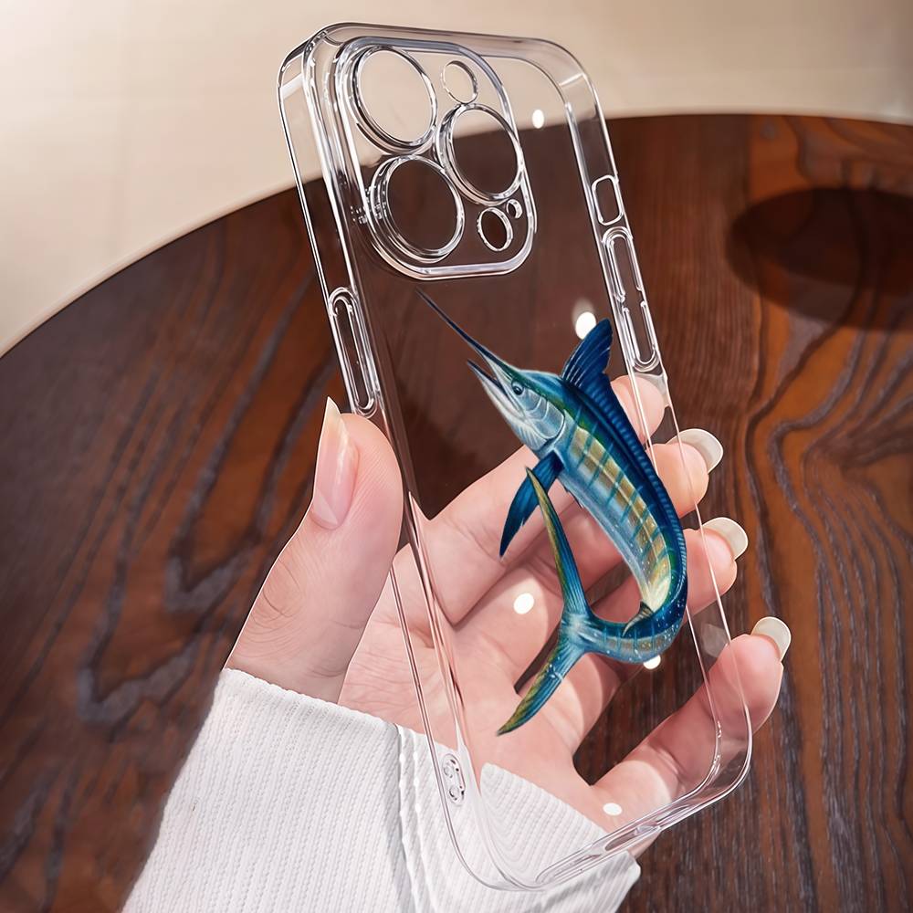 

Fish Transparent Phone Case For IPhone 16 Pro Max Case IPhone 13 17 15 11 12 14 Pro Max Shockproof Cover iPhone 15 plus