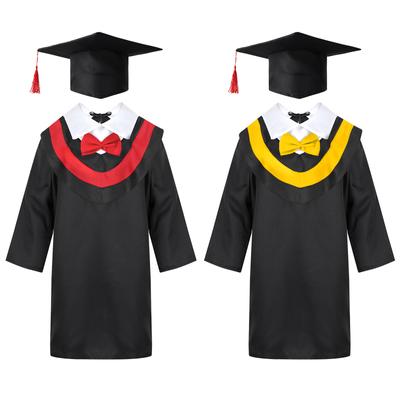 Boys Girls Preschool Graduation Gown Tassel Hat Costume for School Celebration