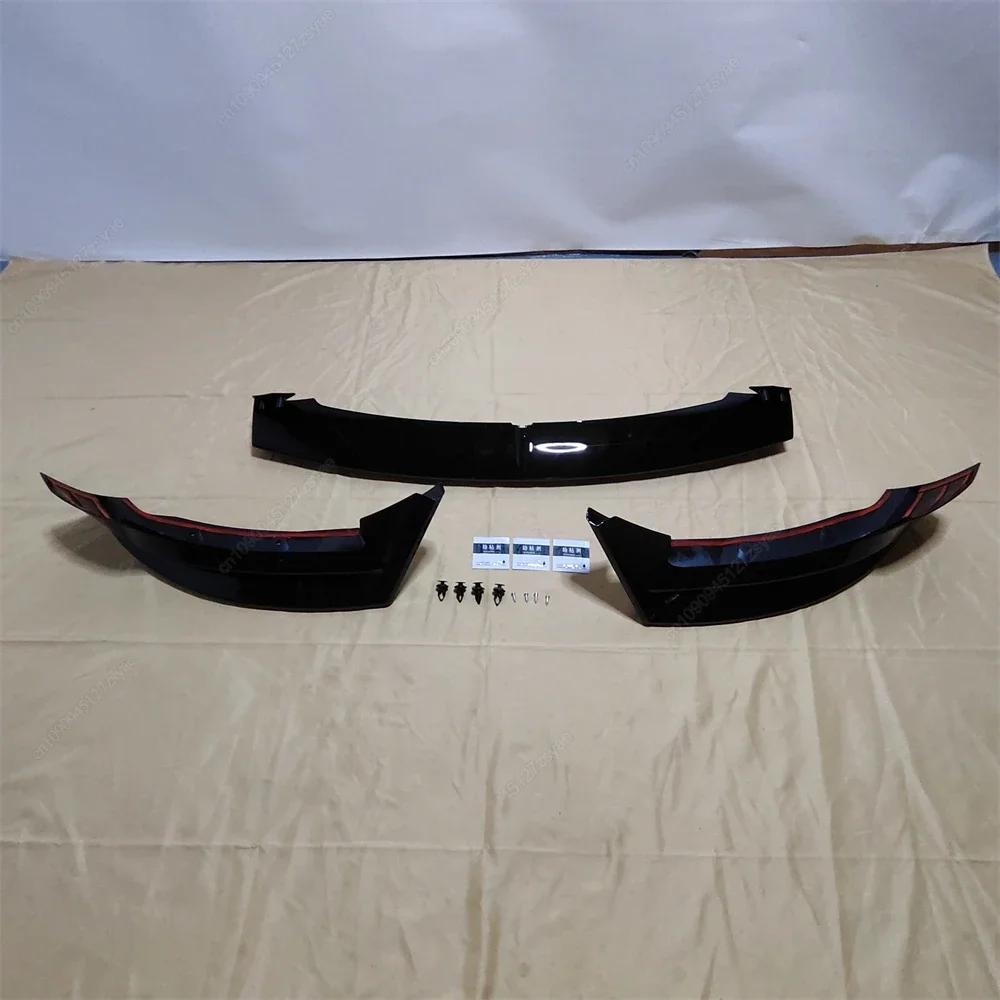Car Front Bumper Lip Spoiler Splitter Diffuser For Tesla Model 3 2017 2018 2019 2020 2021 2022 2023 Bodykits Tuning Part ABS