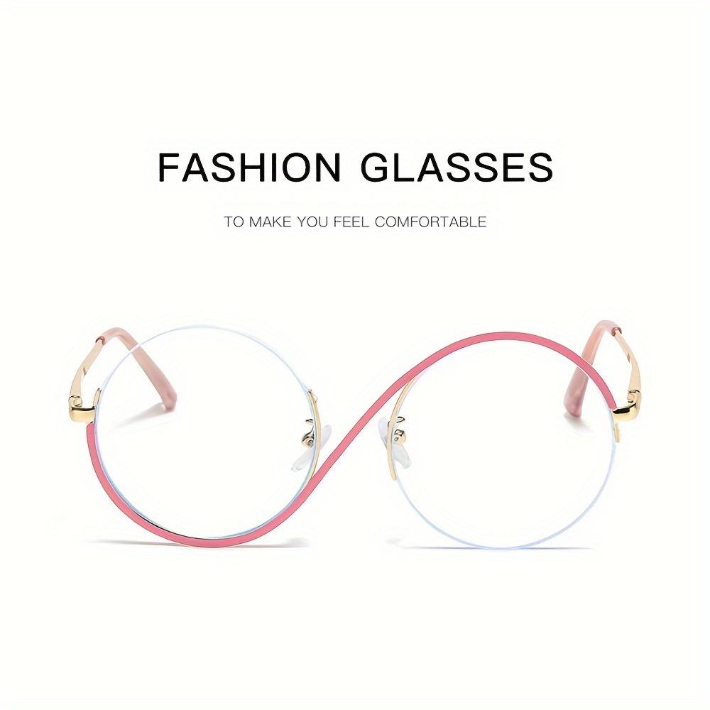 1pcs 1 Pair of New INS Style Metal Half Frame Frame Fashion Design Men and Women Same Style Anti-blue Light Glasses