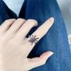 Dark Purple Spidera Punk Ring Adjustable Gothic Jewelry For Halloween Cosplay And Retro Fashion