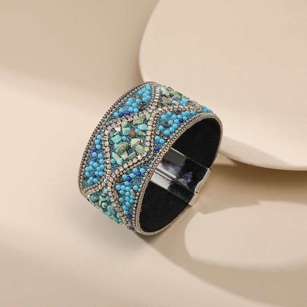 Turquoise Color Magnetic Clasp Bracelet Magnetic Closure Charm Bracelet Women Ladies