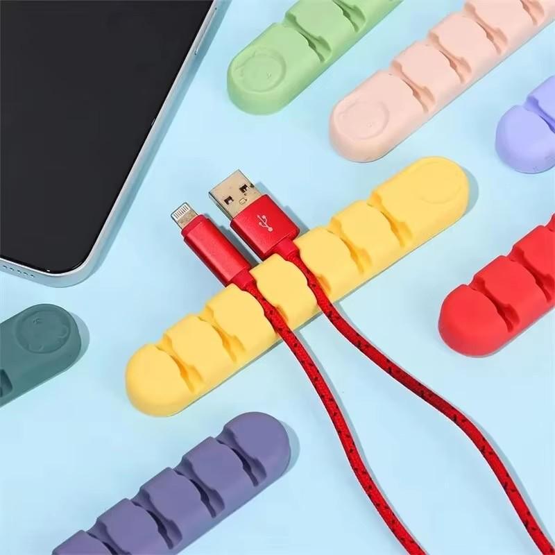 46 Wire Slot Usb Cable Organizer Management Wire Holder Cable Winder Tidy Silicone Clips For Mouse Keyboard Earphone Protector