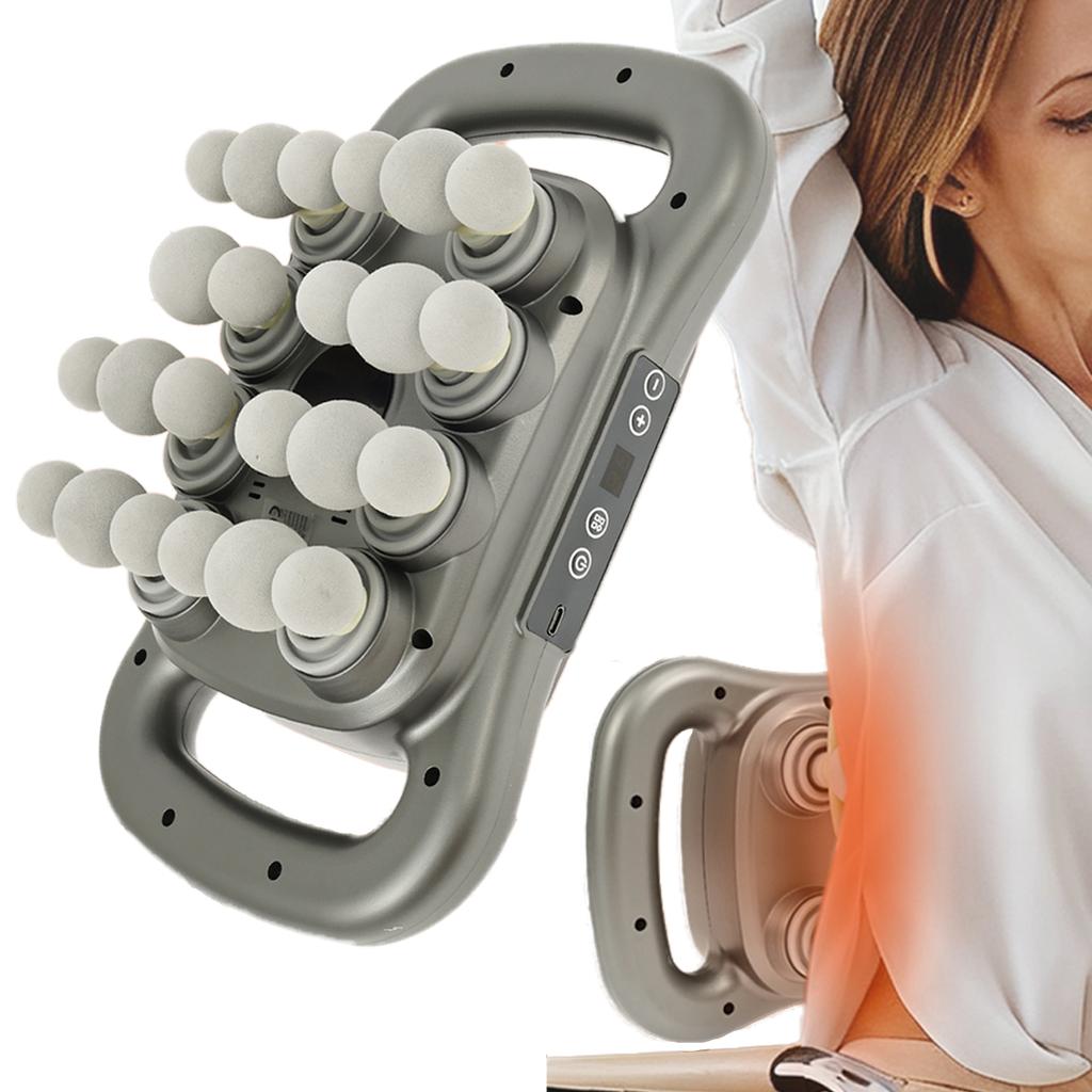 Fascia Gun Muscle Massager High-Frequency Vibration 24 Heads Electric Back Waist Massage Machine Neck Shoulder Body Massager