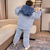 Boys' Thick Flannel Pajama Set - Children's Coral Fleece, Spring/Autumn 2025.