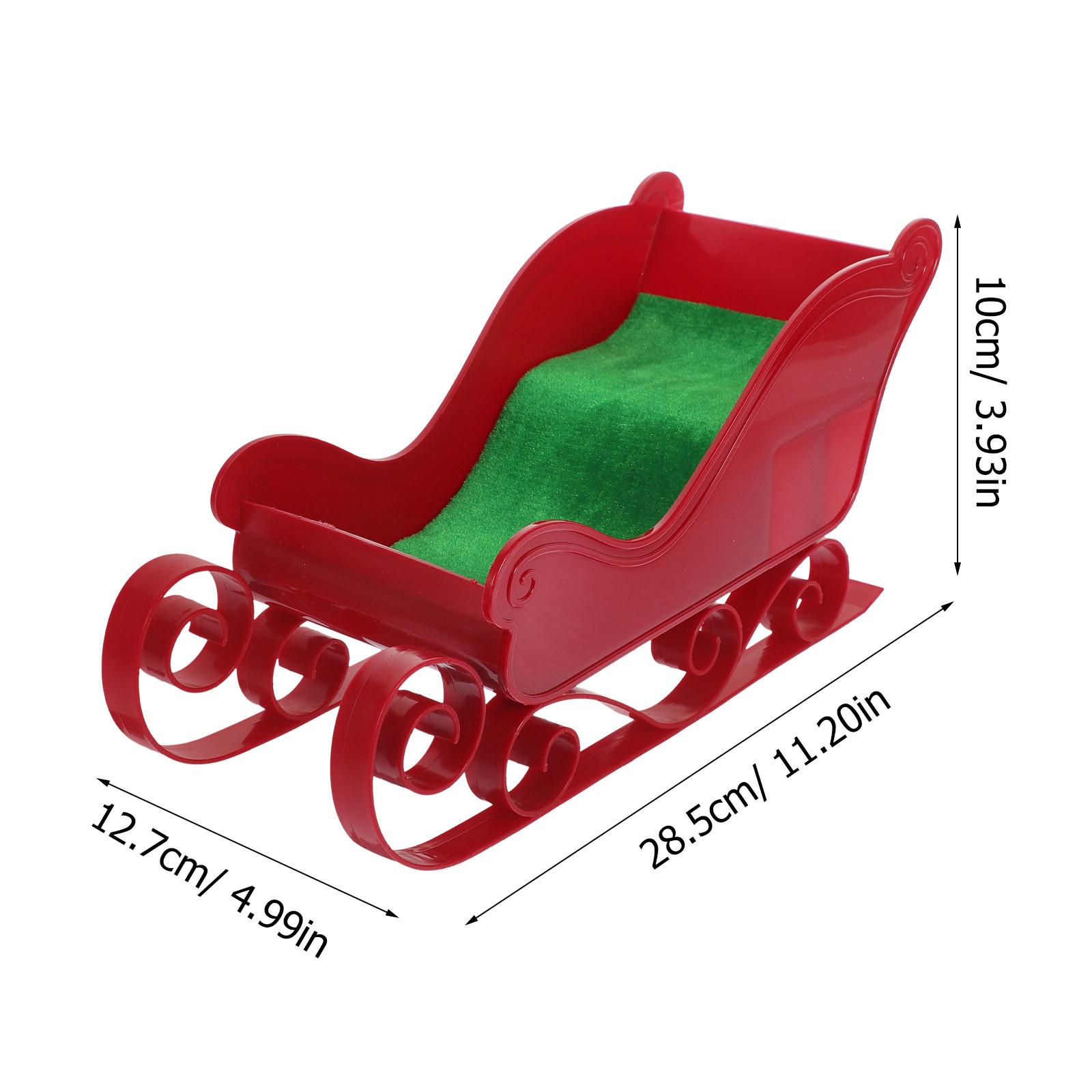 

Festive Mini Sleigh Ornament for Christmas Table Decor Home Office Mantel Display Holiday Sleigh Decoration Xmas Party Decor красный