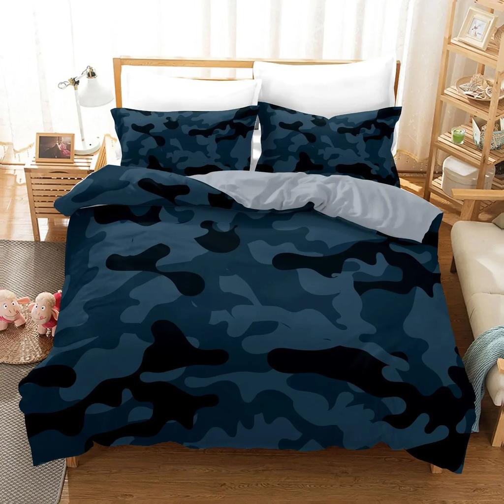 Camo Tarnmuster Konzept Tarnung Bequem Bettbezug Kissenbezug Bettwäscheset Kinderzimmer Dekoration Heimtextil