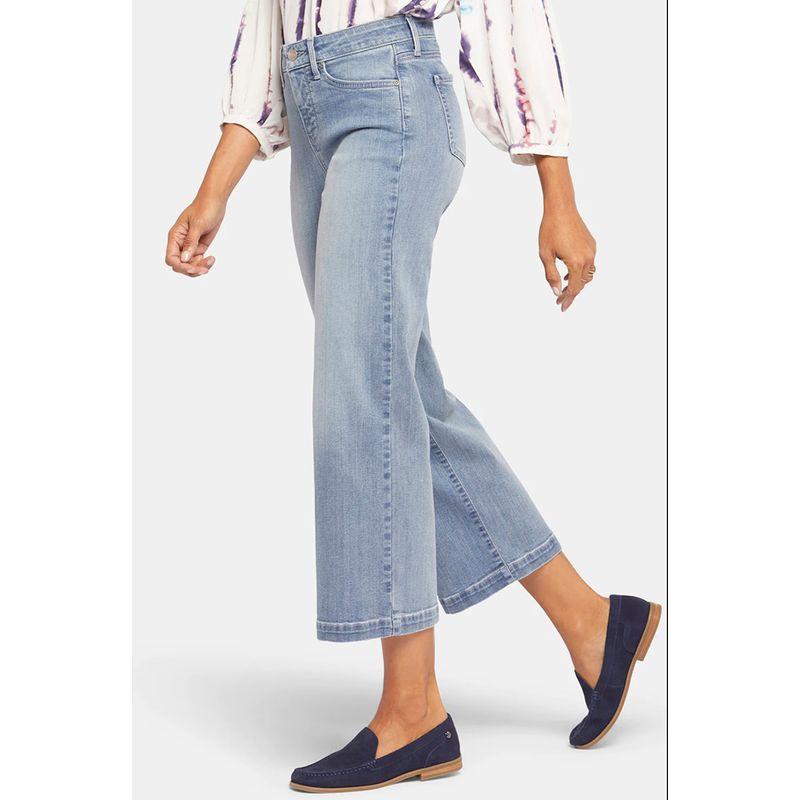 2 Pieces 90% Off NY Classic High Waist Big Straight-Leg Large Wide Leg Wide Leg Loose Cropped High Elasticity High Waist Denim