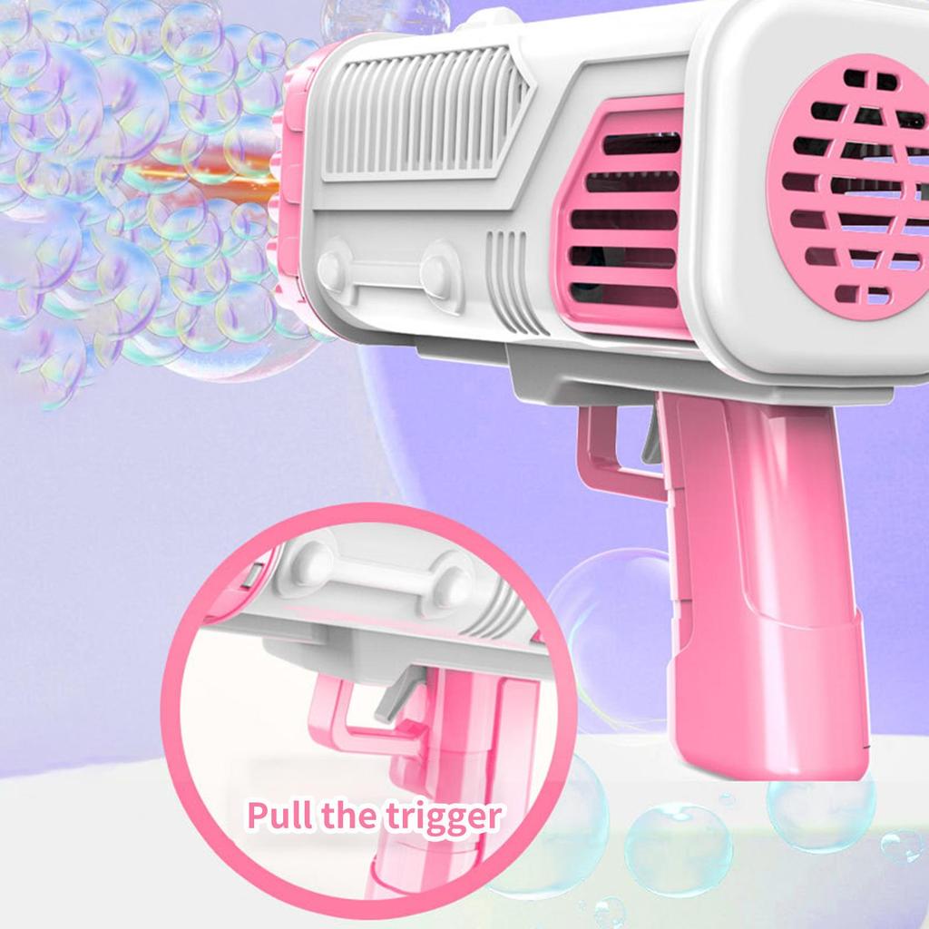 Buy 36 Holes Bubble Blower Machine Lighting Rocket Launcher Bubbles
