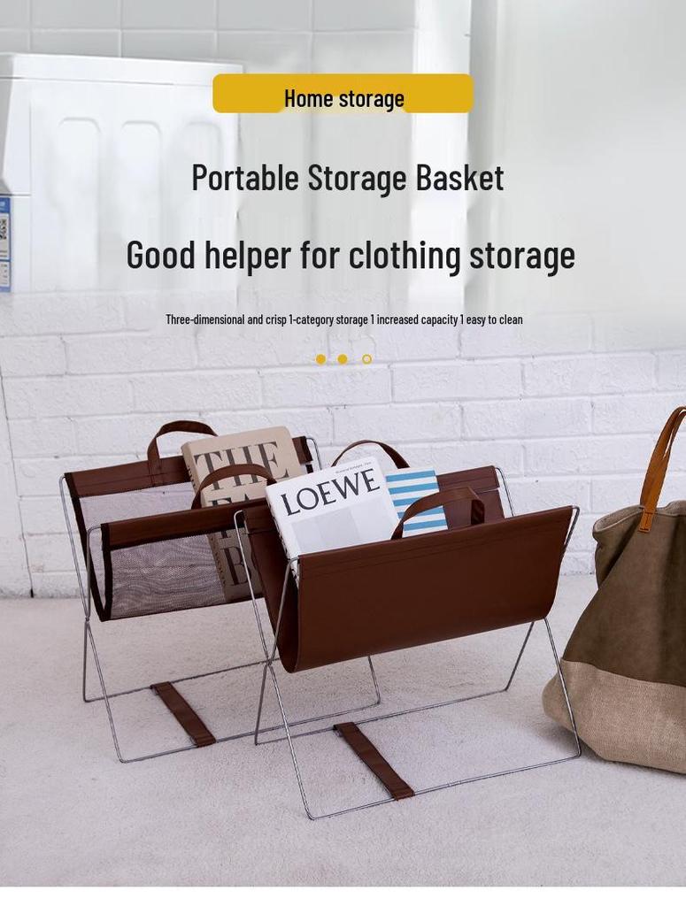 Contemporary Light Luxury Magazine & Book Storage Rack