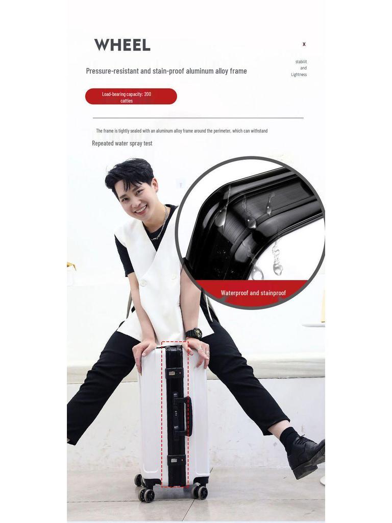 Men's Sturdy Thickened Travel Trolley Suitcase with Silent Wheels (2025 Model)