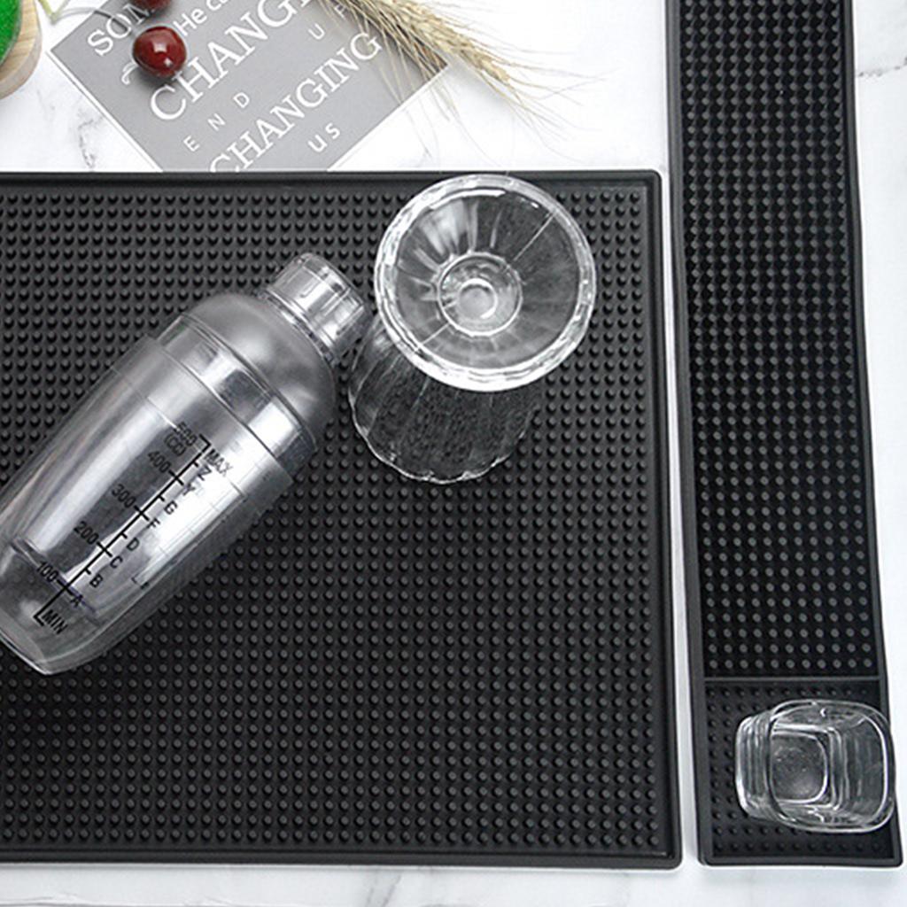 PVC Countertop Pad Wear-resistant Rectangle Bar Service Spill Mat Waterproof Non-slip Dishwasher Safe for Home Bar Cafe