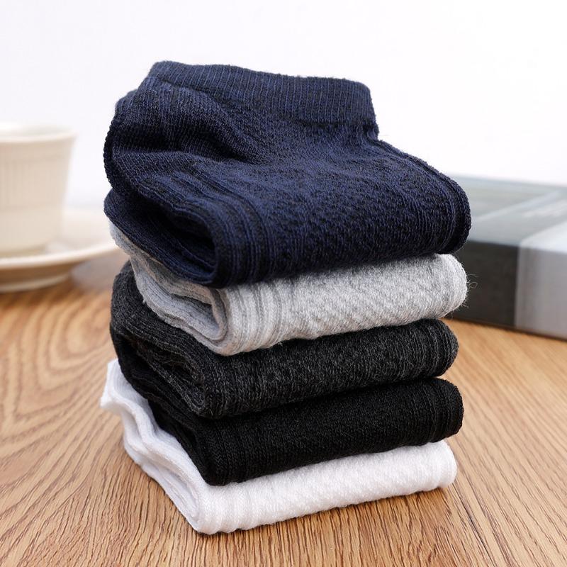 5/10Pairs Men Cotton Socks Summer Sports Breathable Ankle Socks High Quality Mesh Casual Athletic Thin Cut Short Plus Size 38-45
