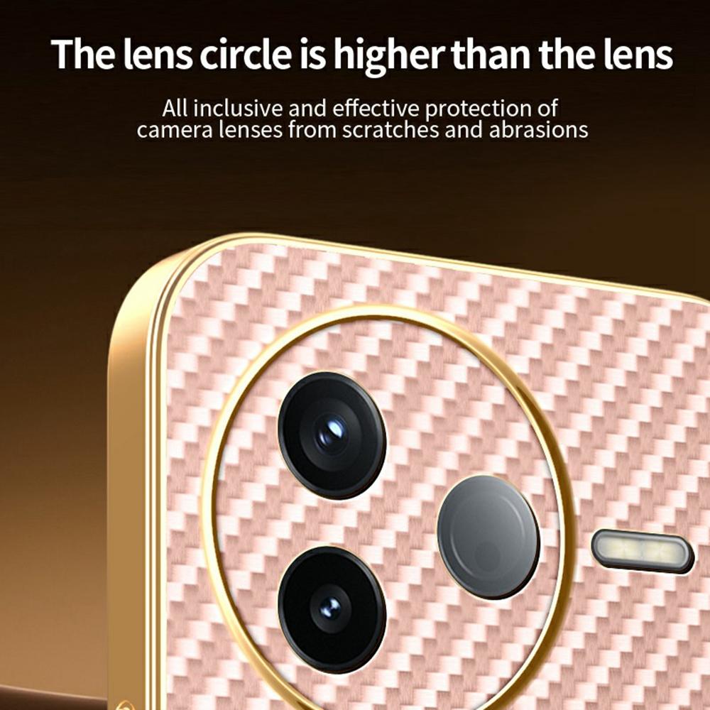 For Xiaomi Redmi K80 5G/Poco F7 Pro 5G Phone Case Carbon Fiber Textured Electroplated TPU Back Cover