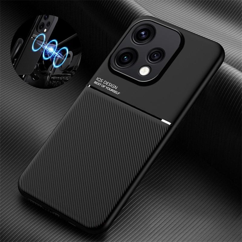 Case For Phone Yulin-003 Leather Magnetic Case For Oppo Reno 15 5G Car Magnetic Holder Back Cover For Reno 15F 15 F Reno15 C 5G Soft Frame Silicone Funda