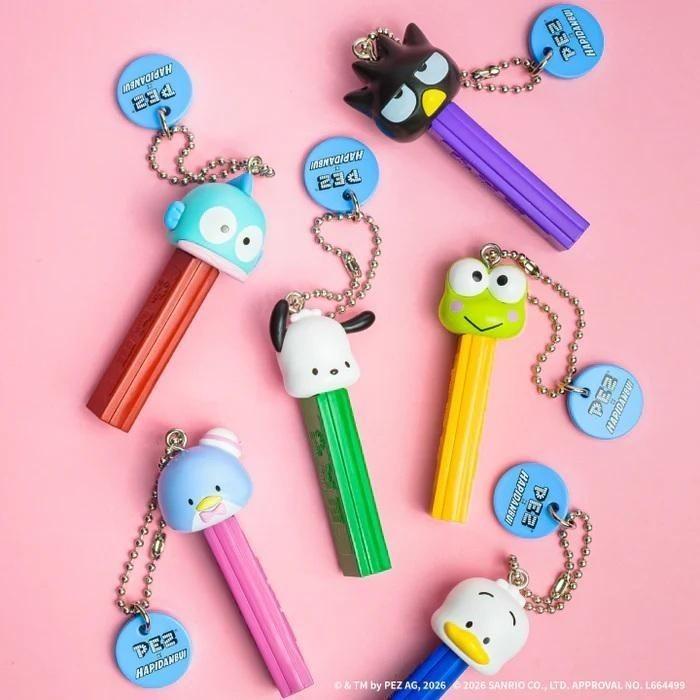 Sanrio PEZ x Hapidanbui Mascot 6 Types Complete Set Gacha Capsule toys
