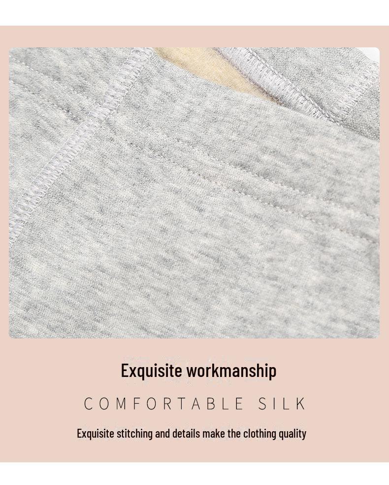 Haosangyuan Men's Thickened Silk Warm Suit: Brushed Autumn/Winter Clothes & Pants (4114)