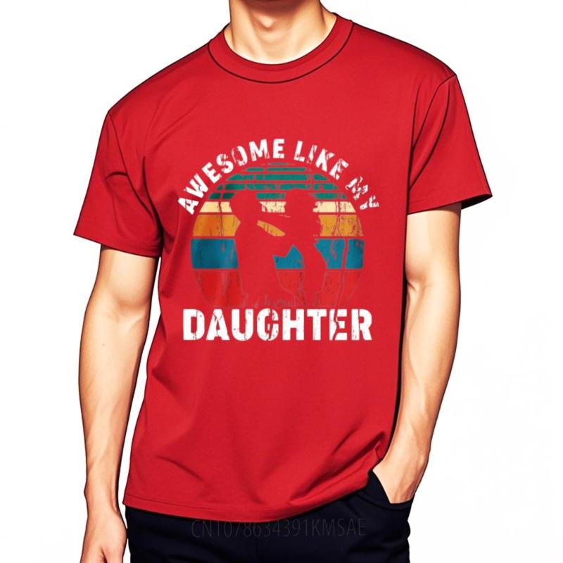 Rock Unisex Oneck tshirt Graphic Awesome Like Me Daughter Silhouette Sunset Design Retro Teenagers Tee shirt Oversized Tshirt S