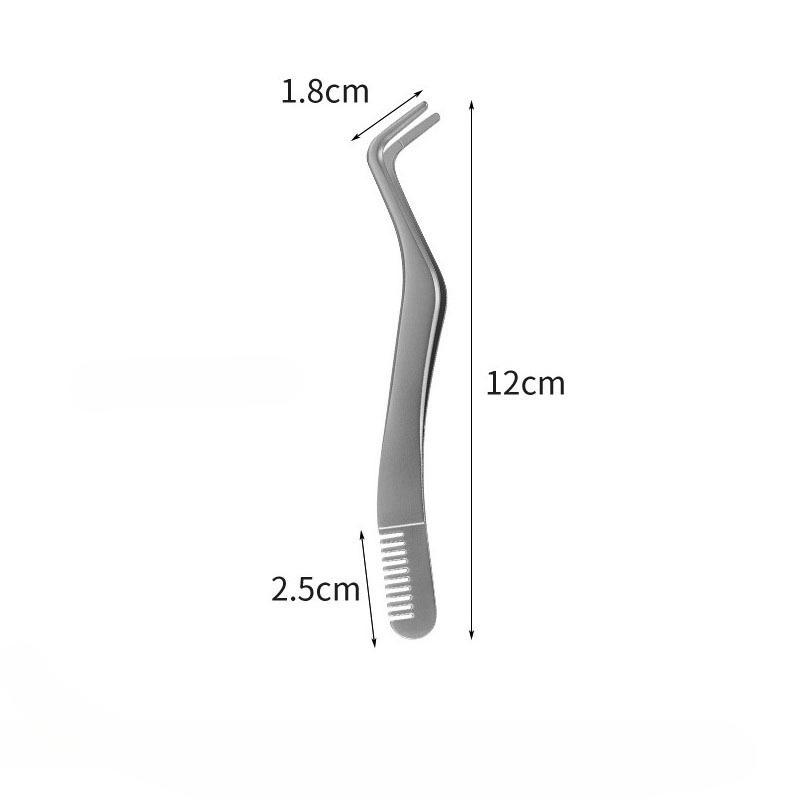 Stainless Steel Strap Comb Grafting Wearing False Eyelashes Auxiliary Forceps Eyelash Curler Wearing Tight Beauty Tool