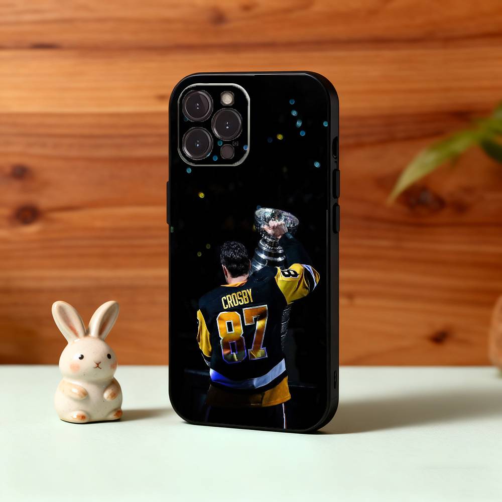 

H-Hockey Player S-Sidney Crosby Phone Case For iPhone17 16 15 14 13 12 11 Pro Max Plus,5G Soft Black Case iPhone17PRO