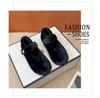 2025 Winter Girls' Furry Shoes: V-Neck Cotton Clogs with Fleece Lining, Soft Sole Moccasins, Warm Korean Style for Outdoor Wear
