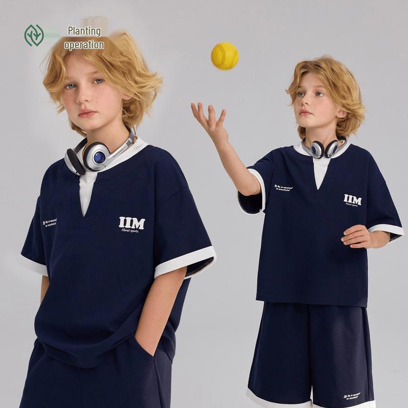 Boys  Cooling 3A Antibacterial Letter Two-Piece Set 150