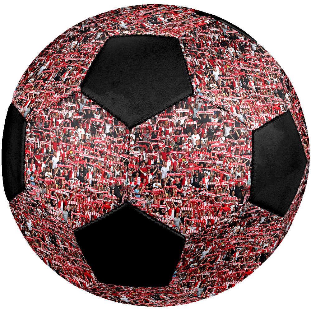 SK Slavia Praha Soccer Ball, Colorful, Suitable for All Ages, Machine-stitched, PVC Material, Competition Grade, Durable and High Bounce