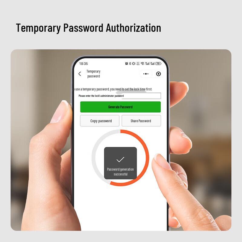 Deli AL107 Smart Glass Door Fingerprint Lock CN plug (adapter included)