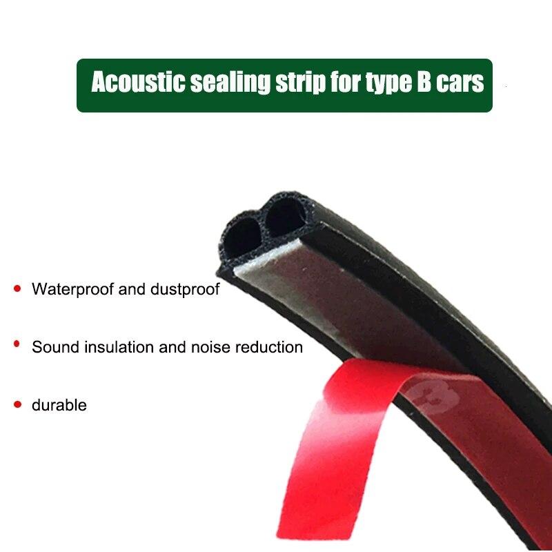 1 Roll Packing B- Type Sealing Strip Automotive General Type Sound Insulation Windproof Dust Seal Door Front Cover Trunk General