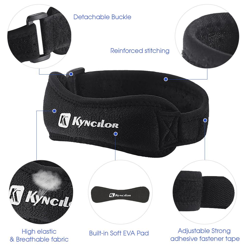 1 Stück Patella-Schutzstützgurt, Kniestoßdämpfung, verstellbarer Gürtel, atmungsaktiv, unter Druck