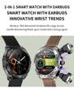 Smartwatch with TWS Bluetooth Earbuds, 1.52'' IPS Screen, Wake-Up Feature, Dual Call, AI Voice T95