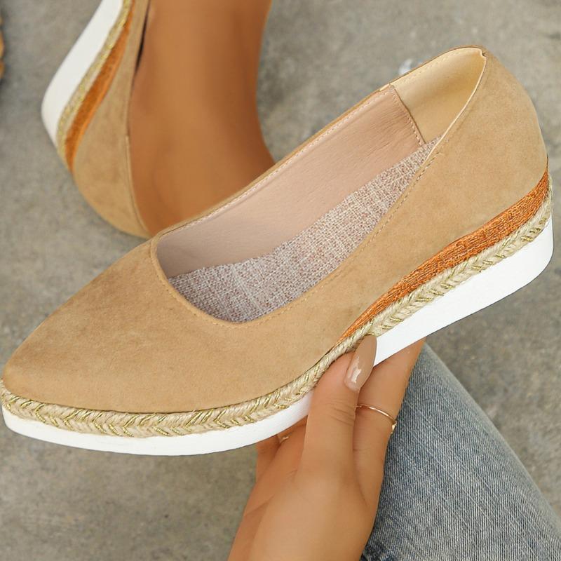 Fashion Hot-selling Women's Shoes Autumn Slip-on Women's High-heeled Pointed Toe Simple Waterproof Casual Daily Work High-heeled Shoes