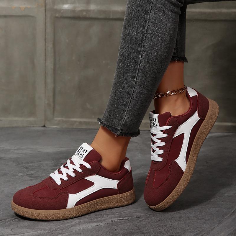 Large-size Lace-up Shoes - New Style, Spring-autumn Retro Flat Sports Shoes for Women