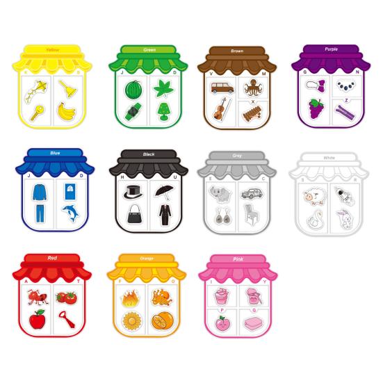 1 Set Colorful Jar Fridge Magnet Food Fruit Animal Clothes Jewelry Recognition
