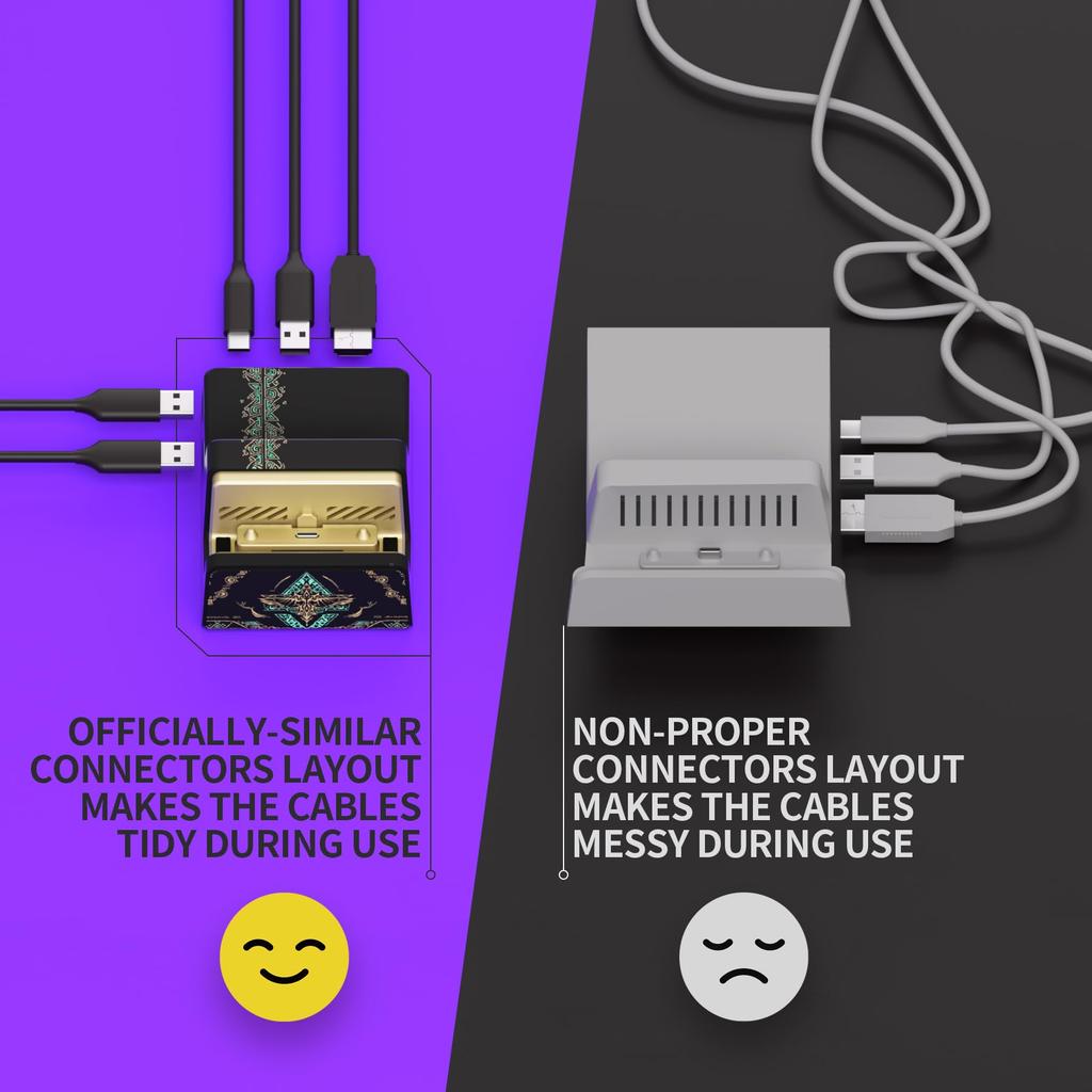 Dock Body and Circuit Board Chip Are Not Included Replacement Shell for eXtremeRate Nintendo Switch Dock AiryDocky DIY Kit In the Redesigned Portable