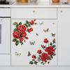 Removable Rose & Butterfly Wall Sticker for Living Room, Bedroom & Entrance - MLY392