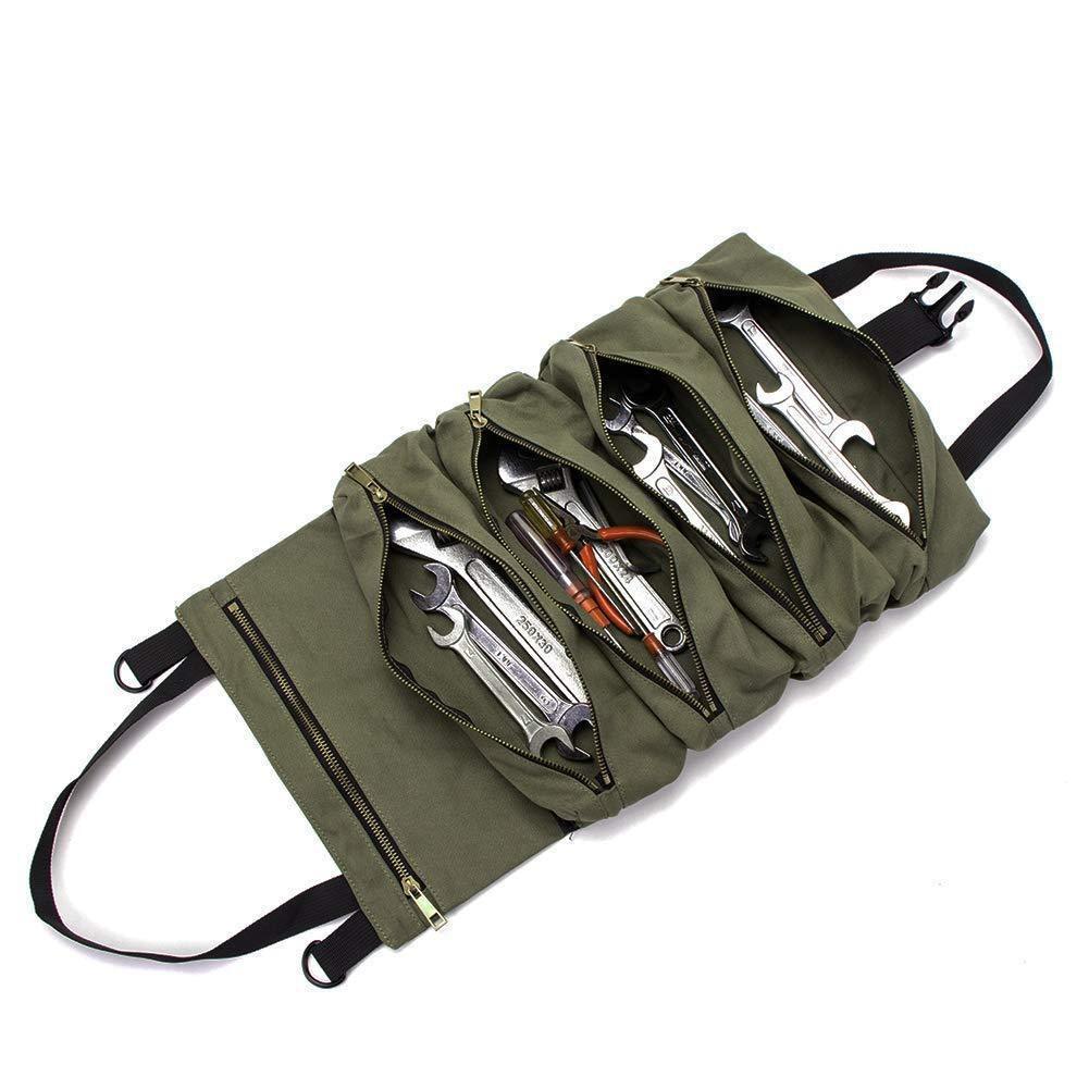 Multipurpose Oxford Fabric Tool Organizer Bag - Foldable Storage Pouch for Woodworking  Automotive Repair Electricians
