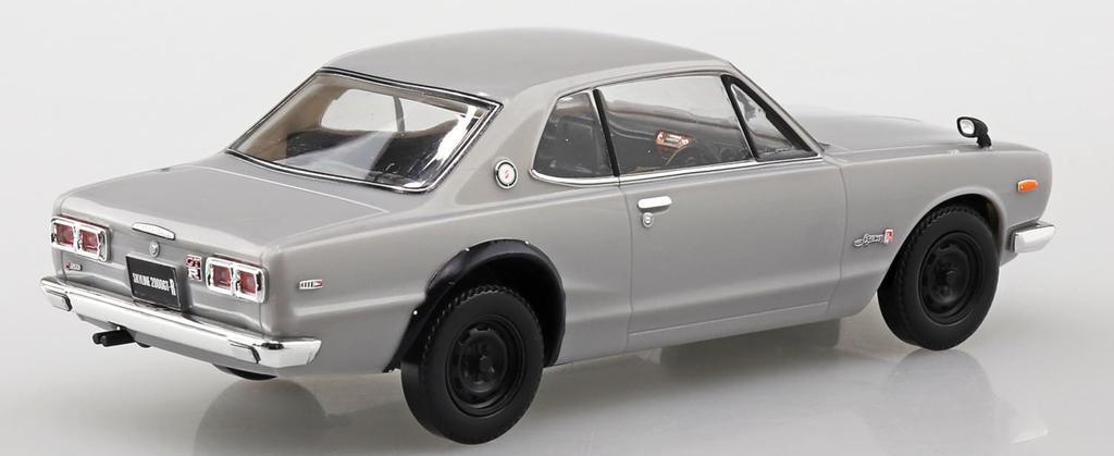 Aoshima Bunka Kyozai Rakupla Snap Kit Nissan C10 Skyline Silver Plastic Model Co., Ltd. (AOSHIMA) 1/32 No.16-SV 2000GT-R Pre-Colored (Automobile)
